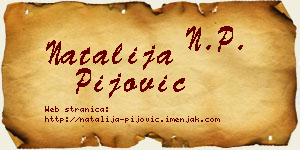 Natalija Pijović vizit kartica